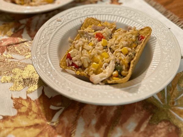 Recipe: Cilantro Lime Chicken Rice Bowl with Corn Shell Taco&nbsp;Boats