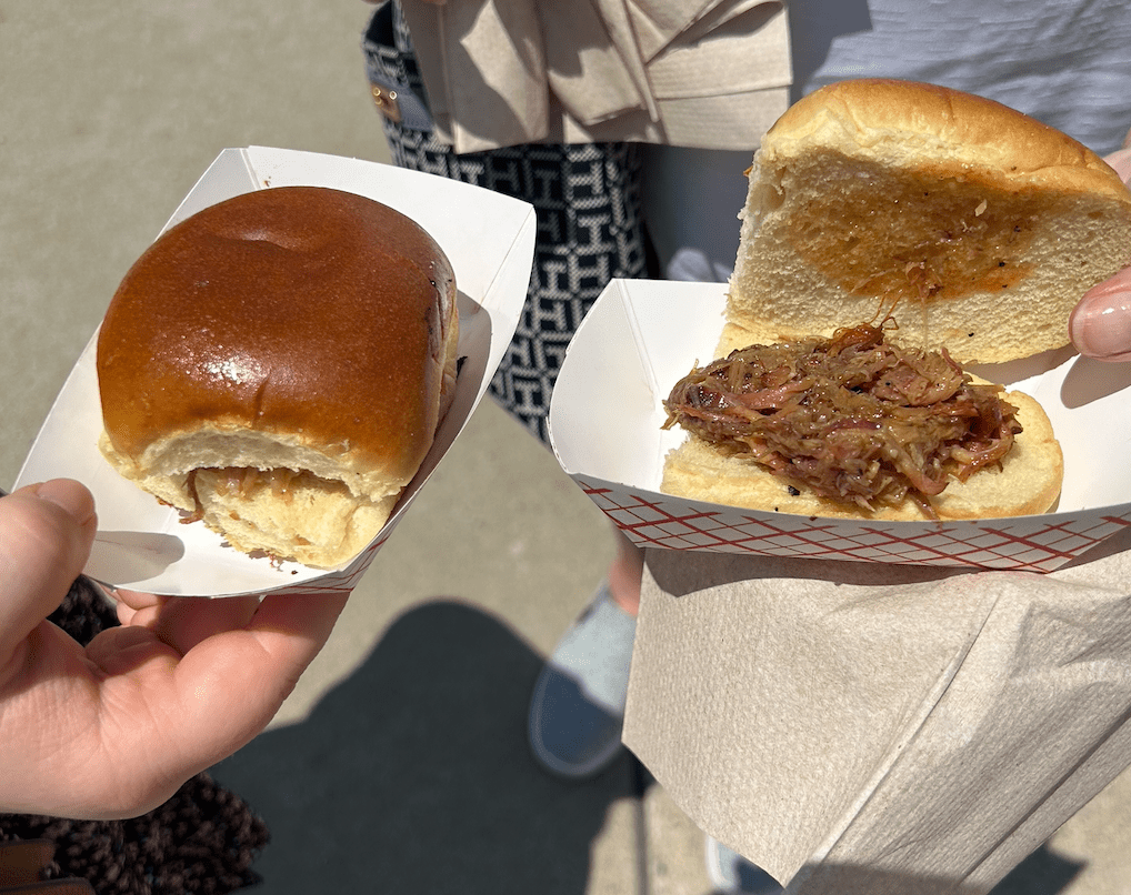 b-b-q pork on a white roll